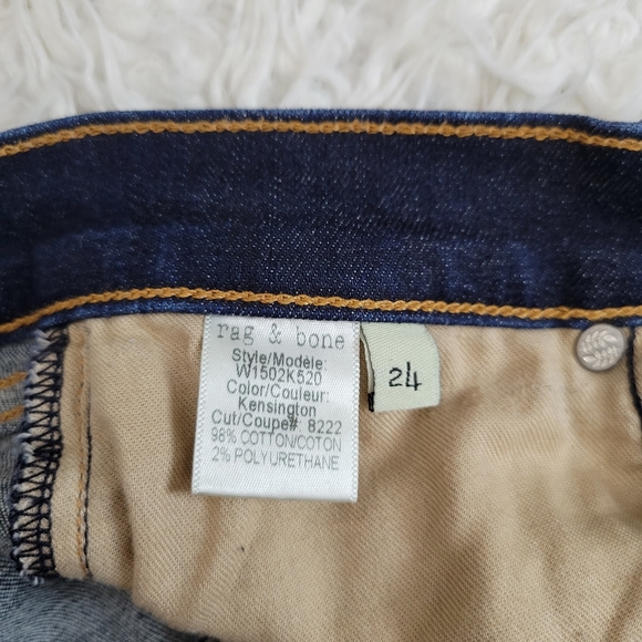 Rag Bone Skinny Jeans In Kensington Dark Blue - Picture 6 of 11